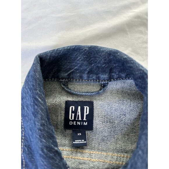 Gap Icon Denim Jacket in Saddle Blue XS EUC - Picture 8 of 9